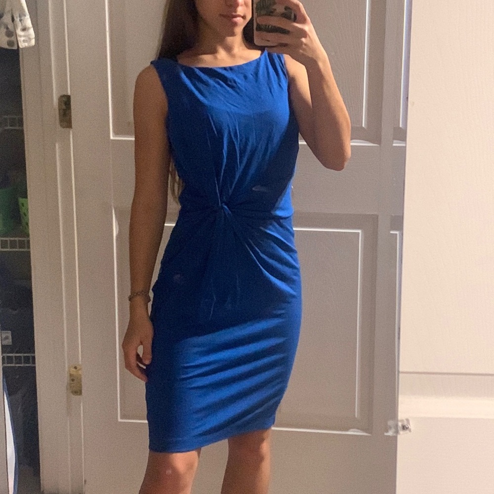 Ann Taylor Blue Knot Detail Dress